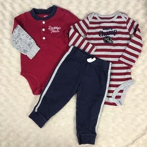 Carter’s Baby Boy Outfit Set Daddy’s Team 9M